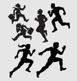 Running Silhouettes 1 vector image