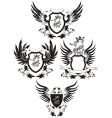 Set of grunge shields vector image