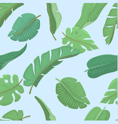 Seamless pattern with leaves vector image