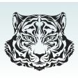 Tiger head isolated black silhouette vector image