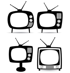 Retro tv set vector image