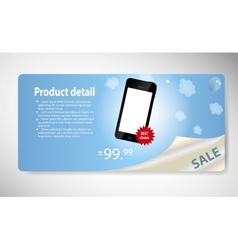 Template for smart phone and mobile phone banner vector image