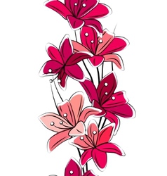 Seamless tulips vector image