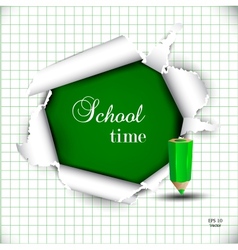 Torn School Paper vector image