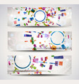Set of abstract header-banner vector image