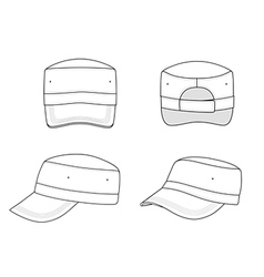Military cap vector image