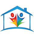 Family in a new house vector image