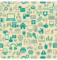 Icons seamless pattern vector image