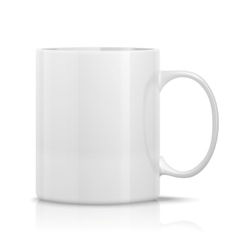 White mug vector image