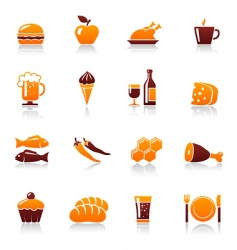 Food and drink icons vector image