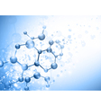 Molecule over blue vector image