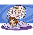Funny woman dreaming about man vector image
