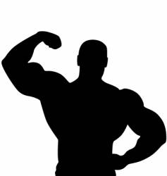 Athlete silhouette vector image