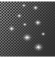 Set of glowing light effect stars bursts vector image