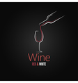 Wine glass concept menu design vector image