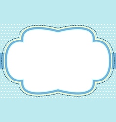 Ornate blue bubble frame vector image