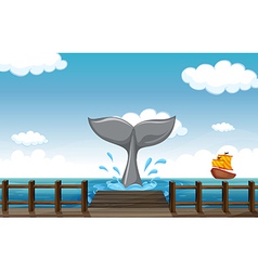 Tail of a big fish vector image