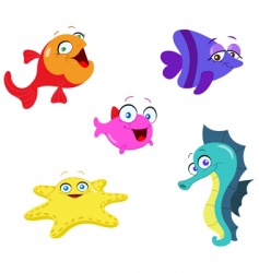 Sea creatures vector image