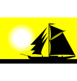 Black ship vector image
