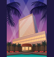 Hotel casino resort vector image