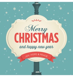 Merry christmas card vector image