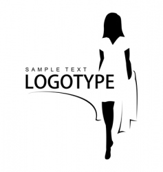 Beautiful girl silhouette vector image
