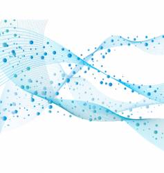Wave and bubbles vector image