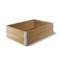 Empty wooden box vector image