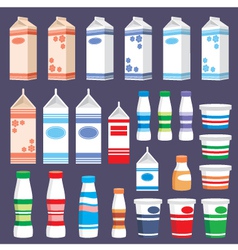 Set of dairy products vector image