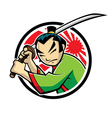Samurai vector image