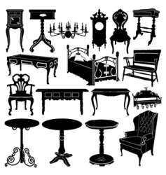 Antique furniture vector image