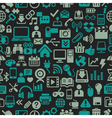 Icons seamless pattern vector image