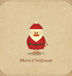 Santa Claus on vintage background vector image