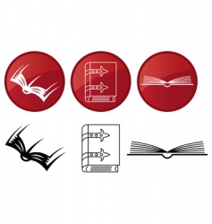 Book icons set vector image