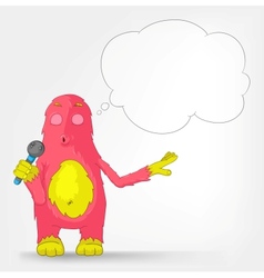 Funny Monster Singing vector image