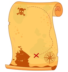 Pirate map vector image