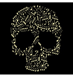 Music skull vector image