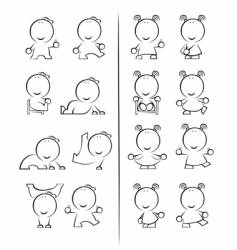 Cartoon babies vector image
