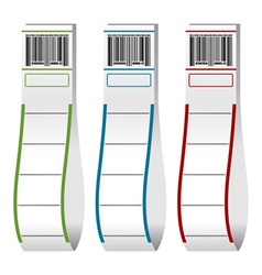 Luggage tags with barcodes vector image