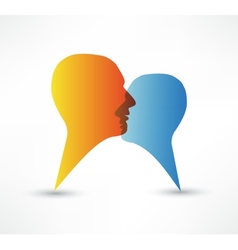 Talk me concept speech bubbles vector image