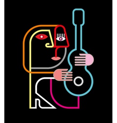 Man with guitar Man with guitar vector image