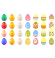 Set of different Easter eggs vector image