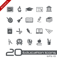 Education Icons Basics vector image