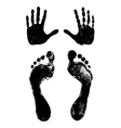 Footprints and handprints vector image