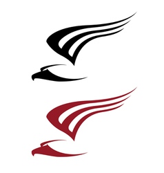 Attacking hawk for tattoo design vector image