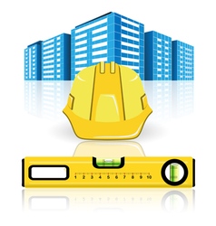 Construction of buildings Construction of buildings vector image
