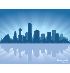Dallas texas skyline vector image