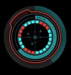 Alarm radar enemy detected vector image