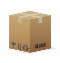 Cardboard box vector image