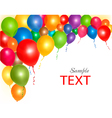 Balloons frame composition vector image
